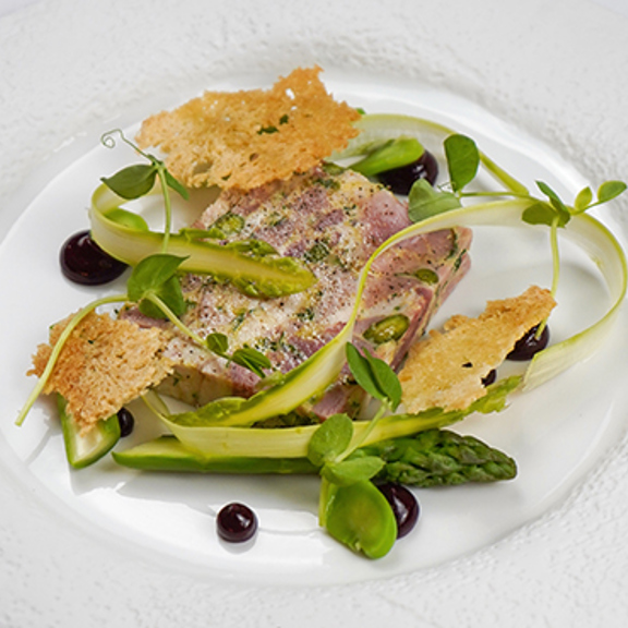 Pate decorated on a plate