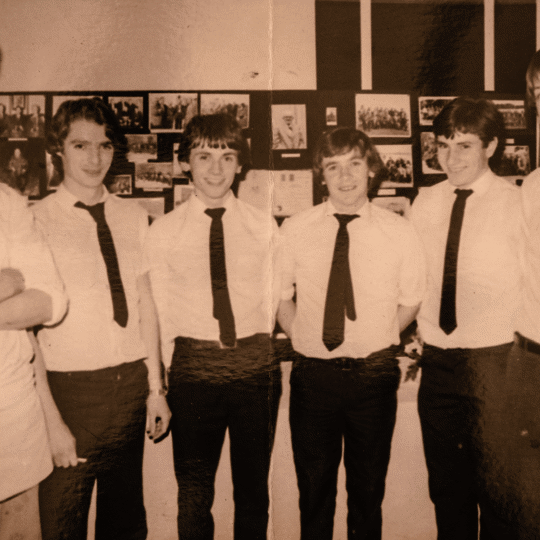 Old photo of waiters at Bentleys restaurant in Mayfair