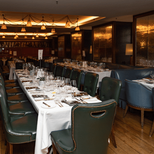 Table laid at Corrigan's Mayfair